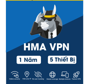 HMA VPN giá rẻ nhất, dùng được cho 5 thiết bị